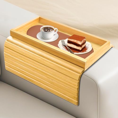 NCTNCX Sofatablett Armlehne Organizer Mit Fleckenschutz Untersetzer Armrest Sofa Tablett Holz Rutschfestes Und Faltbar Couch Tablett Couchablage Legne FüR Nachmittagstee, Snacks,Tassen,Handy,Et NCTNCX Sofatablett Armlehne Organizer Mit Fleckenschutz Untersetzer Armrest Sofa Tablett Holz Rutschfestes Und Faltbar Couch Tablett Couchablage Legne FüR Nachmittagstee, Snacks,Tassen,Handy,Et von NCTNCX