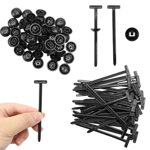 NCTNCX Universal Push Mount Cable Tie Buckle, Selbstsichernd Nylon Kabelbinder, Mehrzweck Kabelbinder für Auto Reparatur, Schnellfixierung, Schwarz(100PCS) von NCTNCX