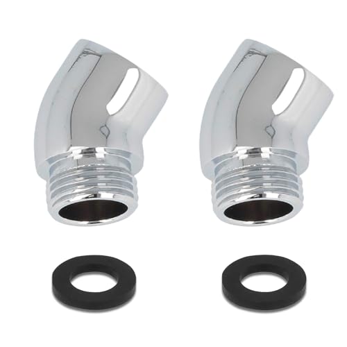 NCZCDZSW Winkelstück für Duschkopf 2 Stück Duschschlauch Adapter 135 Grad Handbrause Adapter mit Dichtung Winkelstück für Handbrause Duschkopf Adapter Geeignet für Handbrausen Kopfbrausen Duschwannen von NCZCDZSW