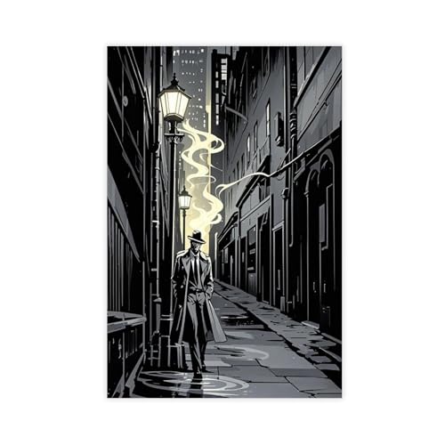 Leinwandposter "The Rugged Detective in A Trenchcoat And Soft Hat", Schlafzimmer, Dekoration, Landschaft, Büro, Raumdekoration, Geschenk, 40 x 60 cm Leinwandposter "The Rugged Detective in A Trenchcoat And Soft Hat", Schlafzimmer, Dekoration, Landschaft, Büro, Raumdekoration, Geschenk, 40 x 60 cm von NDGSA