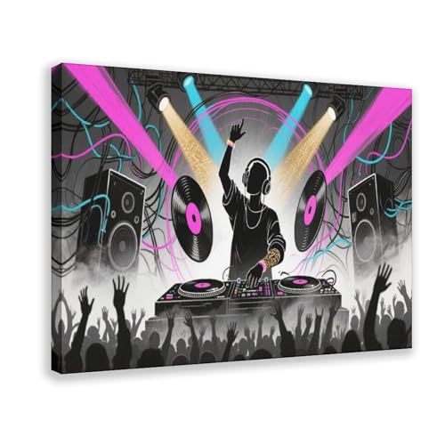 NDGSA Abstrakte bunte DJ-Szene, Leinwand-Poster, Wandkunst, Dekordruck, Bild Gemälde für Wohnzimmer, Schlafzimmer, Dekoration, 30 x 45 cm NDGSA Abstrakte bunte DJ-Szene, Leinwand-Poster, Wandkunst, Dekordruck, Bild Gemälde für Wohnzimmer, Schlafzimmer, Dekoration, 30 x 45 cm von NDGSA