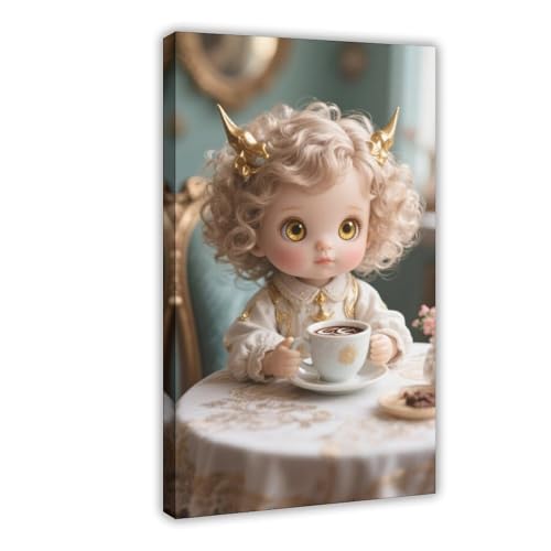 NDGSA Gemischte Rassenpuppe trinken Kaffee Kunstposter Leinwand Poster Wandkunst Dekor Druck Bild Gemälde für Wohnzimmer Schlafzimmer Dekoration 40 x 60 cm NDGSA Gemischte Rassenpuppe trinken Kaffee Kunstposter Leinwand Poster Wandkunst Dekor Druck Bild Gemälde für Wohnzimmer Schlafzimmer Dekoration 40 x 60 cm von NDGSA
