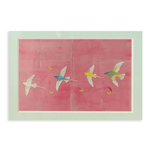 NDGSA Kunstdruck auf Leinwand, Motiv: rosa Vogel und Schmetterling, Wandkunst, Dekor, Bild, Gemälde für Wohnzimmer, Schlafzimmer, Dekoration, 50 x 75 cm NDGSA Kunstdruck auf Leinwand, Motiv: rosa Vogel und Schmetterling, Wandkunst, Dekor, Bild, Gemälde für Wohnzimmer, Schlafzimmer, Dekoration, 50 x 75 cm von NDGSA