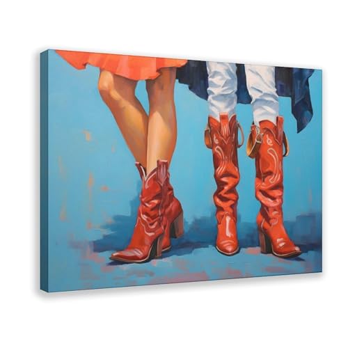 NDGSA Leinwand-Poster, Motiv: Retro-Cowboystiefel für Frauen mit Western-Drucken, Wandkunst, Dekordruck, Bild Gemälde für Wohnzimmer, Schlafzimmer, Dekoration, 20 x 30 cm NDGSA Leinwand-Poster, Motiv: Retro-Cowboystiefel für Frauen mit Western-Drucken, Wandkunst, Dekordruck, Bild Gemälde für Wohnzimmer, Schlafzimmer, Dekoration, 20 x 30 cm von NDGSA