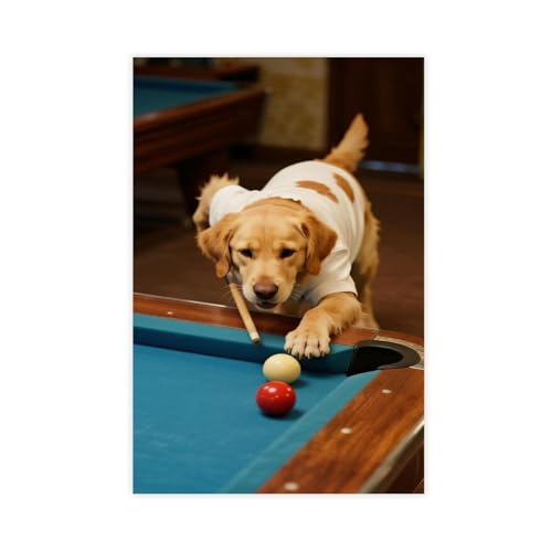 NDGSA Leinwand-Poster, Motiv: Surrealer Golden Retriever, der Pool spielt, Wandkunst, Dekordruck, Bild Gemälde für Wohnzimmer, Schlafzimmer, Dekoration, 40 x 60 cm NDGSA Leinwand-Poster, Motiv: Surrealer Golden Retriever, der Pool spielt, Wandkunst, Dekordruck, Bild Gemälde für Wohnzimmer, Schlafzimmer, Dekoration, 40 x 60 cm von NDGSA