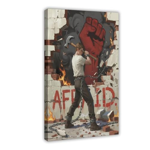 NDGSA Leinwandposter, Motiv: Eine rote Faust, die im Rauch brennt, Wandkunst, Dekordruck, Bild Gemälde für Wohnzimmer, Schlafzimmer, Dekoration, 30 x 45 cm NDGSA Leinwandposter, Motiv: Eine rote Faust, die im Rauch brennt, Wandkunst, Dekordruck, Bild Gemälde für Wohnzimmer, Schlafzimmer, Dekoration, 30 x 45 cm von NDGSA