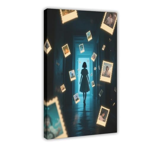 NDGSA Leinwandposter "A Girl Walks Down A Dark Corridor", Wandkunst, Dekordruck, Bild, Gemälde für Wohnzimmer, Schlafzimmer, Dekoration, 30 x 45 cm NDGSA Leinwandposter "A Girl Walks Down A Dark Corridor", Wandkunst, Dekordruck, Bild, Gemälde für Wohnzimmer, Schlafzimmer, Dekoration, 30 x 45 cm von NDGSA