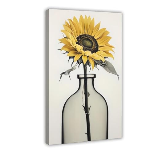 NDGSA Leinwandposter Sonnenblumen in einer minimalistischen Vase, Schlafzimmer, Dekoration, Landschaft, Büro, Raumdekoration, Geschenk, 30 x 45 cm NDGSA Leinwandposter Sonnenblumen in einer minimalistischen Vase, Schlafzimmer, Dekoration, Landschaft, Büro, Raumdekoration, Geschenk, 30 x 45 cm von NDGSA