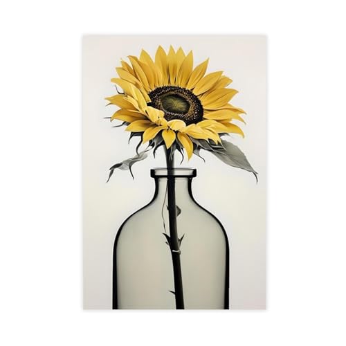 NDGSA Leinwandposter Sonnenblumen in einer minimalistischen Vase, Schlafzimmer, Dekoration, Landschaft, Büro, Raumdekoration, Geschenk, 40 x 60 cm NDGSA Leinwandposter Sonnenblumen in einer minimalistischen Vase, Schlafzimmer, Dekoration, Landschaft, Büro, Raumdekoration, Geschenk, 40 x 60 cm von NDGSA