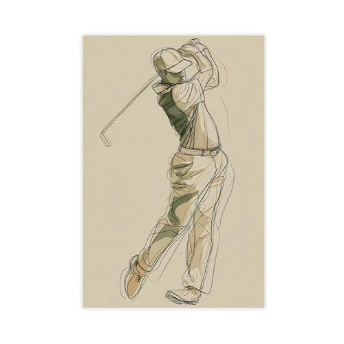 NDGSA Leinwandposter "The Art of Golfers' Lines", Schlafzimmerdekoration, Landschaft, Büro, Raumdekoration, Geschenk, 50 x 75 cm NDGSA Leinwandposter "The Art of Golfers' Lines", Schlafzimmerdekoration, Landschaft, Büro, Raumdekoration, Geschenk, 50 x 75 cm von NDGSA