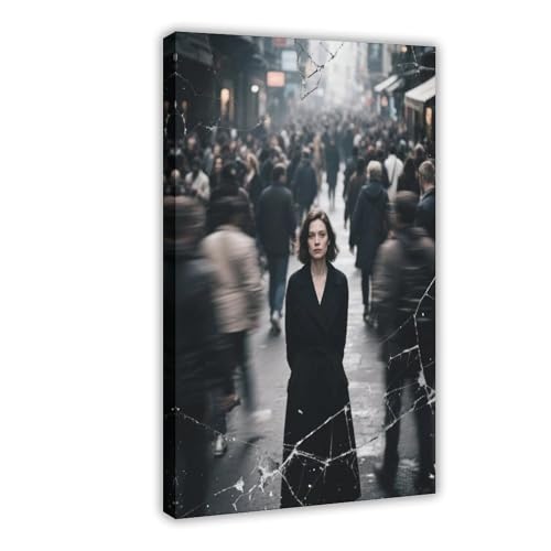 NDGSA Leinwandposter "Women in The Crowd on City Streets", Schlafzimmer, Dekoration, Landschaft, Büro, Raumdekoration, Geschenk, 30 x 45 cm NDGSA Leinwandposter "Women in The Crowd on City Streets", Schlafzimmer, Dekoration, Landschaft, Büro, Raumdekoration, Geschenk, 30 x 45 cm von NDGSA