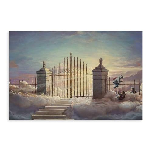 NDGSA Ölgemälde auf Leinwand, Motiv: Surreales Paradiestor, Wandkunst, Dekordruck, Gemälde für Wohnzimmer, Schlafzimmer, Dekoration, 50 x 75 cm NDGSA Ölgemälde auf Leinwand, Motiv: Surreales Paradiestor, Wandkunst, Dekordruck, Gemälde für Wohnzimmer, Schlafzimmer, Dekoration, 50 x 75 cm von NDGSA