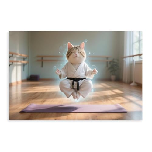 NDGSA Poster auf Leinwand, abstrakte Meditation, weiße Katze, Tier, Wandkunst, Dekordruck, Bild Gemälde für Wohnzimmer, Schlafzimmer, Dekoration, 40 x 60 cm NDGSA Poster auf Leinwand, abstrakte Meditation, weiße Katze, Tier, Wandkunst, Dekordruck, Bild Gemälde für Wohnzimmer, Schlafzimmer, Dekoration, 40 x 60 cm von NDGSA