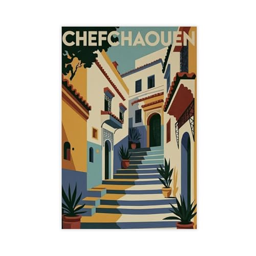 NDGSA Reiseposter für Chefchaouen, Marokko, Leinwandposter, Wandkunst, Dekordruck, Bild, Gemälde für Wohnzimmer, Schlafzimmer, Dekoration, 60 x 90 cm NDGSA Reiseposter für Chefchaouen, Marokko, Leinwandposter, Wandkunst, Dekordruck, Bild, Gemälde für Wohnzimmer, Schlafzimmer, Dekoration, 60 x 90 cm von NDGSA