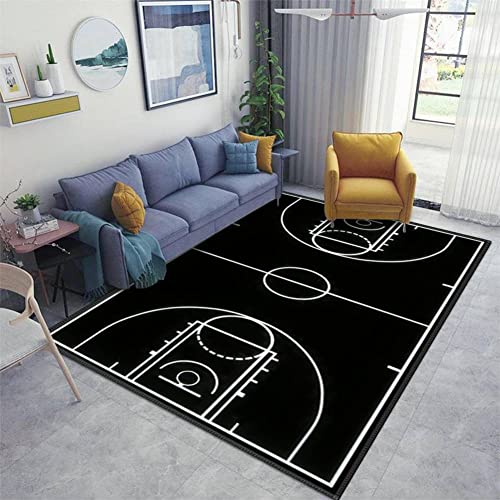NDIEBNZLID Home Area Läufer Teppich Pad Basketball Court mit schwarzen, verdickten, rutschfesten Matten, Fußmatte, Eingangsteppich, Bodenteppich für Wohnzimmer, mehrfarbig, 120x160 cm NDIEBNZLID Home Area Läufer Teppich Pad Basketball Court mit schwarzen, verdickten, rutschfesten Matten, Fußmatte, Eingangsteppich, Bodenteppich für Wohnzimmer, mehrfarbig, 120x160 cm von NDIEBNZLID
