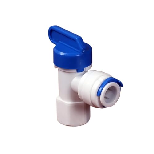 NDJQY 1/4 Zoll Innengewinde - 3/8 Zoll OD Rohr PE Rohrverschraubung Schlauch Ellenbogen Druckfass Kugelhahn Aquarium RO Wasserfilter Umkehrosmose von NDJQY