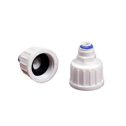NDJQY 5 x 1,9 cm Innengewinde, 1/4 Zoll Außendurchmesser, PE-Rohrverschraubung, Schlauch, gerade, Schnellverbinder, Aquarium, RO, Wasserfilter, Umkehrosmoseanlage von NDJQY