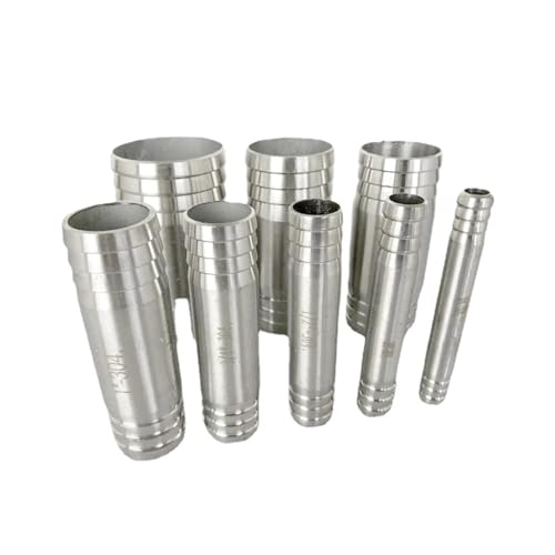 NDJQY 6, 8, 10, 12–51 mm gleicher Schlauchstutzen x 75–200 mm Länge, 304 Edelstahl, Schlauchstutzen, Kupplung (6 mm Außendurchmesser, 150 mm-L) von NDJQY