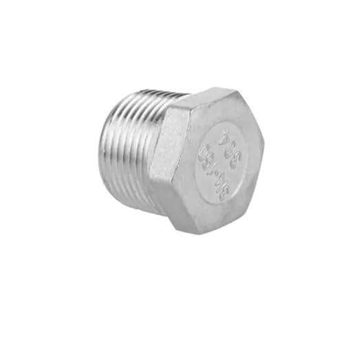 NDJQY 90 x 63 mm 304 Edelstahl äußere Schraube Stopfen 1/2 3/4 1 Zoll Innenschraube Stopfen 1/8 1/4 3/8 Wasserrohrstopfen Kappe Schottstopfen (A,1/2 Zoll) von NDJQY