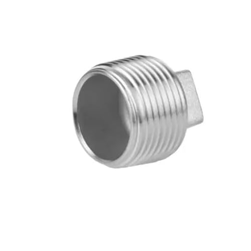 NDJQY 90 x 63 mm 304 Edelstahl äußere Schraube Stopfen 1/2 3/4 1 Zoll innere Schraube Stopfen 1/8 1/4 3/8 Wasserrohrstopfen Kappe Schottstopfen (B,1/2 Zoll) von NDJQY