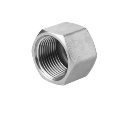 NDJQY 90 x 63 mm 304 Edelstahl äußere Schraube Stopfen 1/2 3/4 1 Zoll innere Schraube Stopfen 1/8 1/4 3/8 Wasserrohrstopfen Kappe Schottstopfen (D,3/4 Zoll) von NDJQY