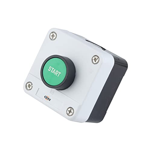 NDJQY Druckknopfschalter, Steuerbox, wasserdichte Tastenanzeige, Kunststoffgehäuse, Notfall-Aus-Rückstellpunkt, elektrische Box (Farbe: 1 Loch) von NDJQY