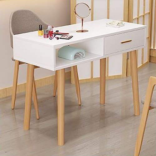 NDKSZHEQ Nail-Art-Tisch mit Schublade, freundlichen Paneelen und Tischbeinen aus massivem Marmorimitat, Werkbank für Nageltechniker von NDKSZHEQ