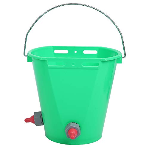 HL MP69 Kuh-Futtereimer aus Kunststoff Mit Mehreren Nippeln, 8 L Fassungsvermögen, Lammmilch-Futtereimer Für Rinder, Schafe(Two Nipple) von NDNCZDHC