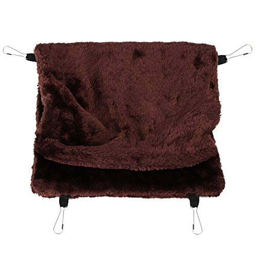 Kleintier Hängematte Flanell Hamster Hängematte Hängebett Haus Käfig Schlafsack Für Eichhörnchen Ratten Mäuse(S-Kaffee) von NDNCZDHC