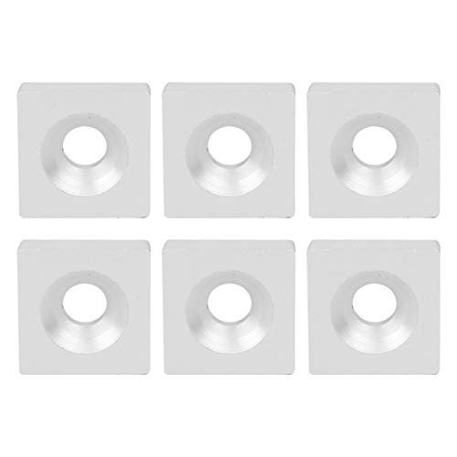 NDNCZDHC 10 Stück quadratische Waschmaschinen Lager platte 0,6x0,3 in ID, 1,2 in OD, 0,2 in Dicke Aluminium legierung Flach wäscher Platten befestigung von NDNCZDHC