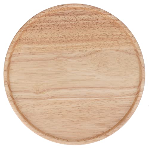 NDNCZDHC 11,8 -Zoll -Rundholzbrett -Servierplatte, Holz ohne bemalten Pizza -Tablett, Servierschale für Wurstwaren Obstbrot Salatpizza serviert von NDNCZDHC