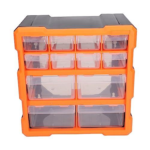 NDNCZDHC 12 Schubladen -Hardware -Organizer, 265x265x160mm / 10.4x10.4x6.3in Durchlösender Kunststoff -Plastikschublierschrank von NDNCZDHC