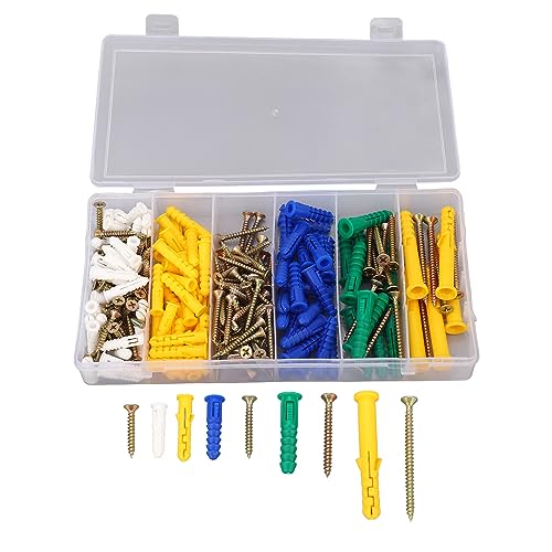 NDNCZDHC 232PCS -Schrauben Sortiment Kit, 5 Typen Befestigungselement Kit Nylon Plastik -Flachkopfschrauben für Installieren Vorhänge, Beleuchtungsbehörden NDNCZDHC 232PCS -Schrauben Sortiment Kit, 5 Typen Befestigungselement Kit Nylon Plastik -Flachkopfschrauben für Installieren Vorhänge, Beleuchtungsbehörden von NDNCZDHC