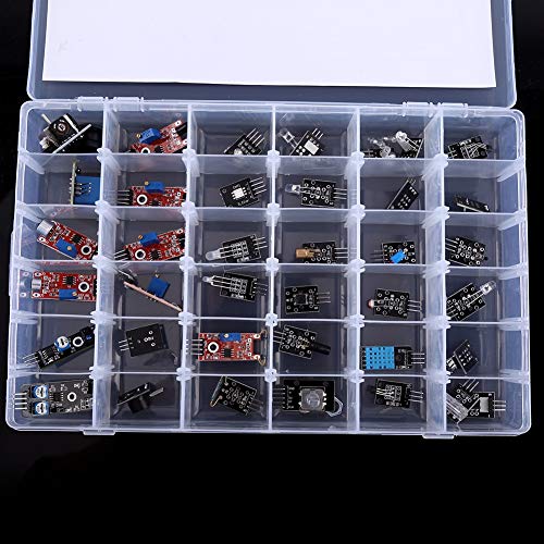 NDNCZDHC 37-in-1-Sensor-Kit, 37 Sensormodule, Starter-Kit Für MCU-Schulungsbenutzer Mit Box-Elektronikkomponenten, STEM-Schulungsset von NDNCZDHC