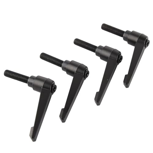 NDNCZDHC 4PCS Clamping Lever Handles, M10 Male Thread Adjustable Fixing Handle Metal Machine Knobs Stainless Steel Threaded Male Stud (40MM) von NDNCZDHC
