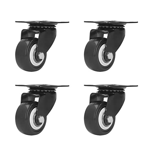 NDNCZDHC 4PCS Universal-Caster-Rad, 5cm/1,97 im Durchmesser 360 Grad Rotation Dual-Lager-rollen für Schwer last wagen von NDNCZDHC