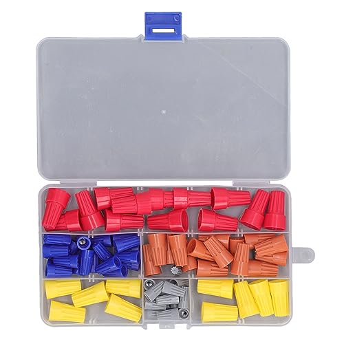 NDNCZDHC 78 PCS Elektrische Drahtkappen Steckverbinder-Muttern Kit, 22-14AWG Isolierscheibe am Klemmen Sortiment Set Kit mit Feder, Speicherbox NDNCZDHC 78 PCS Elektrische Drahtkappen Steckverbinder-Muttern Kit, 22-14AWG Isolierscheibe am Klemmen Sortiment Set Kit mit Feder, Speicherbox von NDNCZDHC