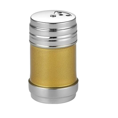 NDNCZDHC Edelstahl -Gewürzglas mit rotierenden Deckel, tragbaren Gewürzbehältern Flaschen, Metallsalzschüttler für die Küche (Gelb) von NDNCZDHC