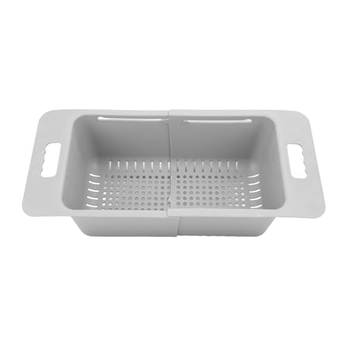 NDNCZDHC Erweiterbarer Gefrierkorb für Küchenspüle, Ladung 15-25 kg, PP-Einstellbarer Gefrierschrank Organizer mit Griff (Grau) von NDNCZDHC