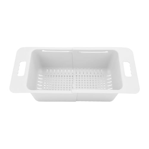 NDNCZDHC Erweiterbarer Gefrierkorb für Küchenspüle, Ladung 15-25 kg, PP-Einstellbarer Gefrierschrank Organizer mit Griff (Weiß) von NDNCZDHC