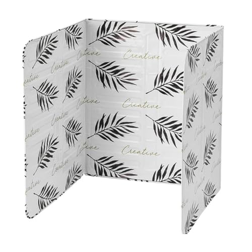 NDNCZDHC Gasherd Splatter Guard zum Braten Kochen, 33,27x12,8 Zoll, faltbarer Aluminium folie Öl-Spritz schutz, Fetten-Splatter-Bildschirm für Herd (Weiß) von NDNCZDHC