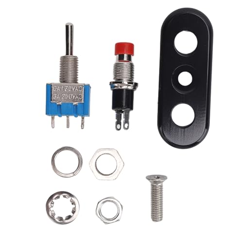 NDNCZDHC Motorcycle Handlebar Engine Stop Start Lever KillSwitch Universal Ignition Speaker Lighting Control Switch for ATV UTV Dirt Bike (Button Switch and 3 Level Switch) von NDNCZDHC
