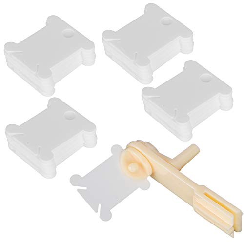NDNCZDHC Stickerei Floss Bobbins Set, 120 Pcs Floss Bobbins mit 1 Pcs, Stickerei Floss Organizer für Nähgarn von NDNCZDHC