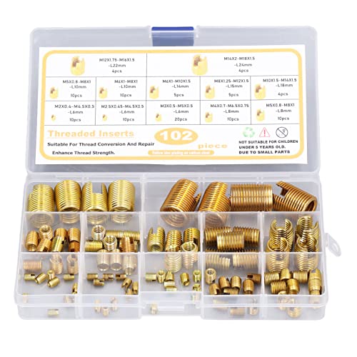 Ndnczdhc 102pcs Self -Tipp -Gewindeeinsatz, M2 -M14 -Gewindeeinfügungsgewinde -Reparatur -Kit, Bolzengewindereparatur Ndnczdhc 102pcs Self -Tipp -Gewindeeinsatz, M2 -M14 -Gewindeeinfügungsgewinde -Reparatur -Kit, Bolzengewindereparatur von NDNCZDHC