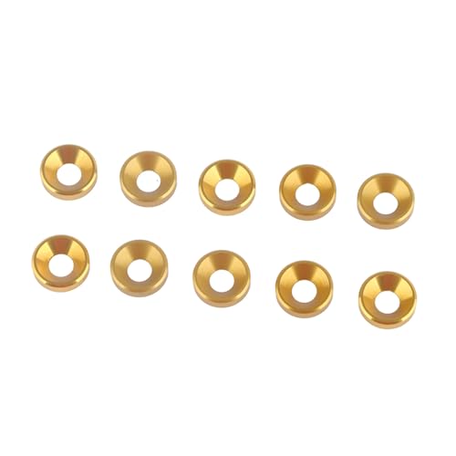 Ndnczdhc 10pcs flache Kopfschrauben Unterlegscheiben, M4 -Waschmaschine Anodize Aluminiumlegierung Counterunk Finish Waschmaschinen Gold Ndnczdhc 10pcs flache Kopfschrauben Unterlegscheiben, M4 -Waschmaschine Anodize Aluminiumlegierung Counterunk Finish Waschmaschinen Gold von NDNCZDHC