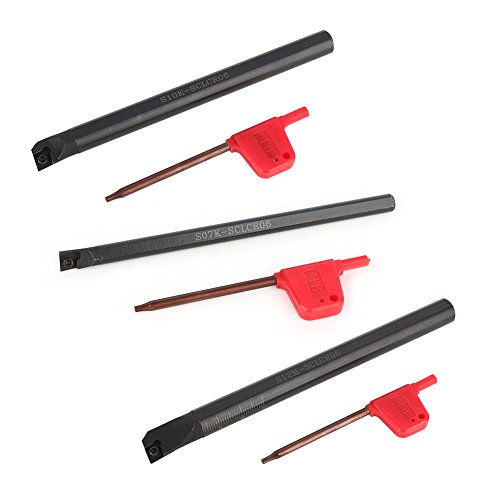Ndnczdhc 16pcs Drehleiste Bohrungsleiste, 3 PCs 95 Grad S07K/ S10K/ S12M-SCLCR06 Bohrungsstange mit 10 PCS CCMT0602-Einsätzen und 3-PCs-Schraubenschlüssel, rechte Hand Ndnczdhc 16pcs Drehleiste Bohrungsleiste, 3 PCs 95 Grad S07K/ S10K/ S12M-SCLCR06 Bohrungsstange mit 10 PCS CCMT0602-Einsätzen und 3-PCs-Schraubenschlüssel, rechte Hand von NDNCZDHC