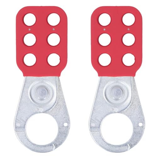 Ndnczdhc 2pcs lockout tagout locks, 6 loch 1 Zoll Durchmesser Nylon PA und Zinkplatted Stahl Frosted Finish Lockout -Tag -Out -Schleusen und Tasten von NDNCZDHC