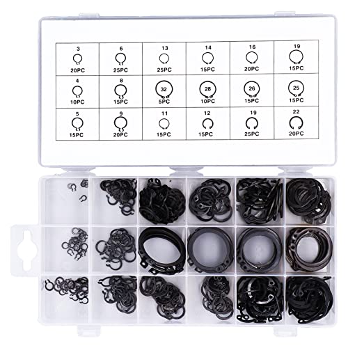 Ndnczdhc 300pcs Snap Ring, E Clips -Sortiment -Kit, C -Clips für Gummibandarmbänder, Stützringverbesserung für Ventil, Spray Ndnczdhc 300pcs Snap Ring, E Clips -Sortiment -Kit, C -Clips für Gummibandarmbänder, Stützringverbesserung für Ventil, Spray von NDNCZDHC