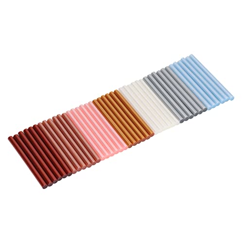 Ndnczdhc 42pcs farbige Heißklebersticks, 7x100mm Mini Heiße Schmelze Kleber Sticks für DIY Art Craft Stempel Reparaturen Klebenprojekte von NDNCZDHC