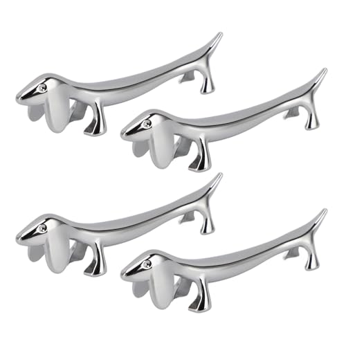 Ndnczdhc 4pcs Tierform Chopstick -Stand Ruh, Metallhalter Chopstick Ständer, Stäbchen REHE -HALTER FÜR HAFTEBELS GEBEN Löffel (Welpe) von NDNCZDHC